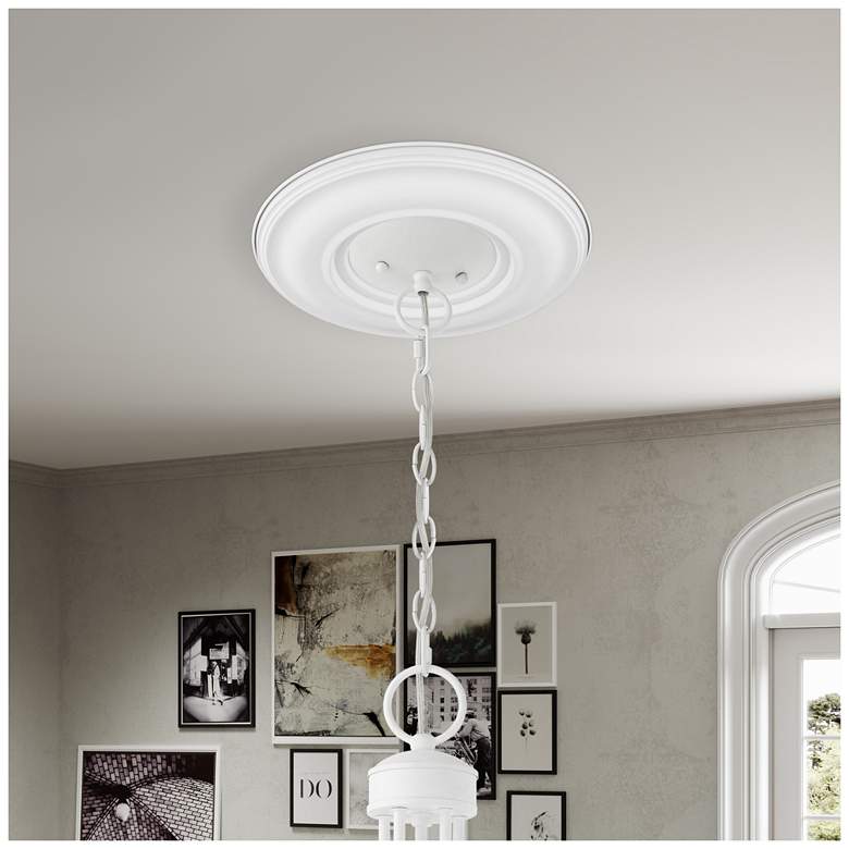 Image 1 Basic 12-in x 12-in White Polyurethane Ceiling Medallion