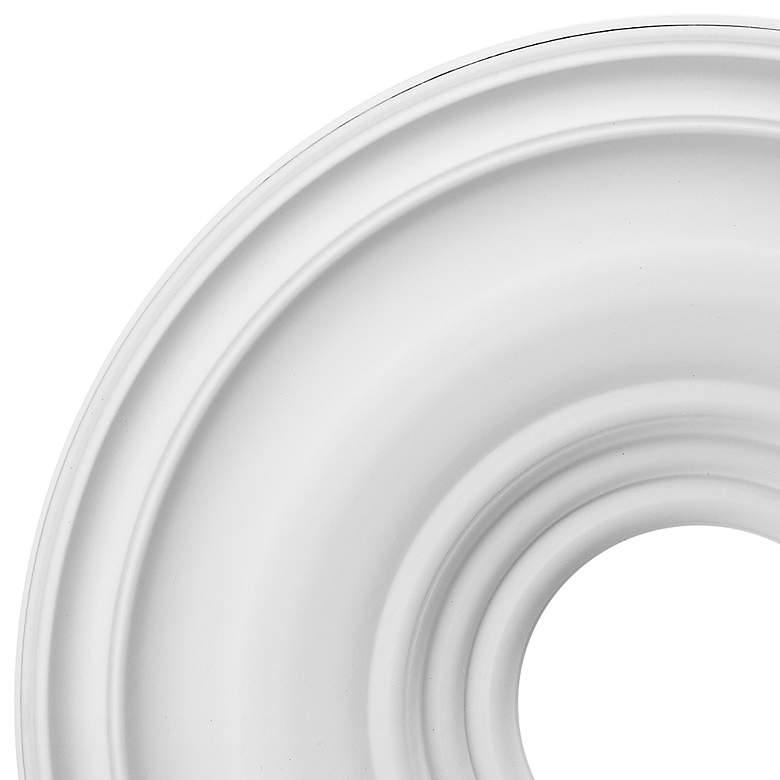 Image 2 Basic 16" Wide Smooth White Round Ceiling Medallion more views