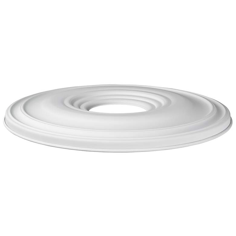 Image 4 Basic 16" Wide Smooth White Round Ceiling Medallion more views