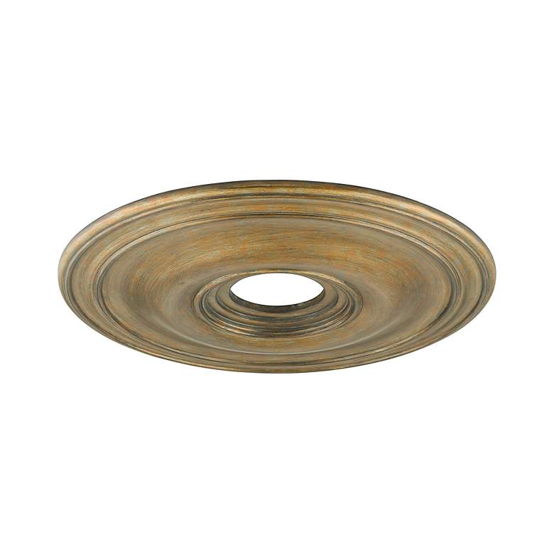 Image 3 Basic 20-in x 20-in Antique Gold Leaf Polyurethane Ceiling Medallion more views