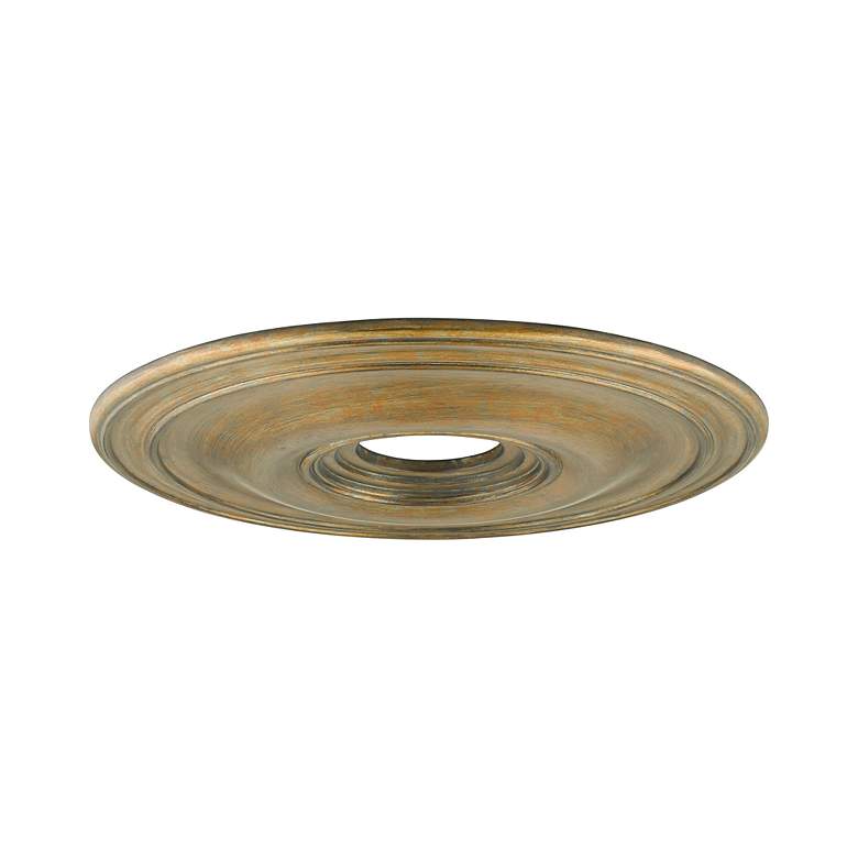 Image 4 Basic 20-in x 20-in Antique Gold Leaf Polyurethane Ceiling Medallion more views