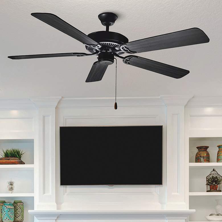 Image 1 Basic-Max 52" Wide Black Outdoor Ceiling Fan