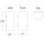 3_Basics 14" High Faux Alabaster LED Wall Sconce more views