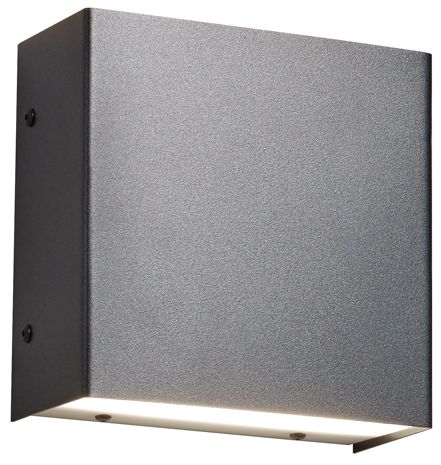 Basics 6" High Smoked Silver|Opal Acrylic Exterior Sconce LED