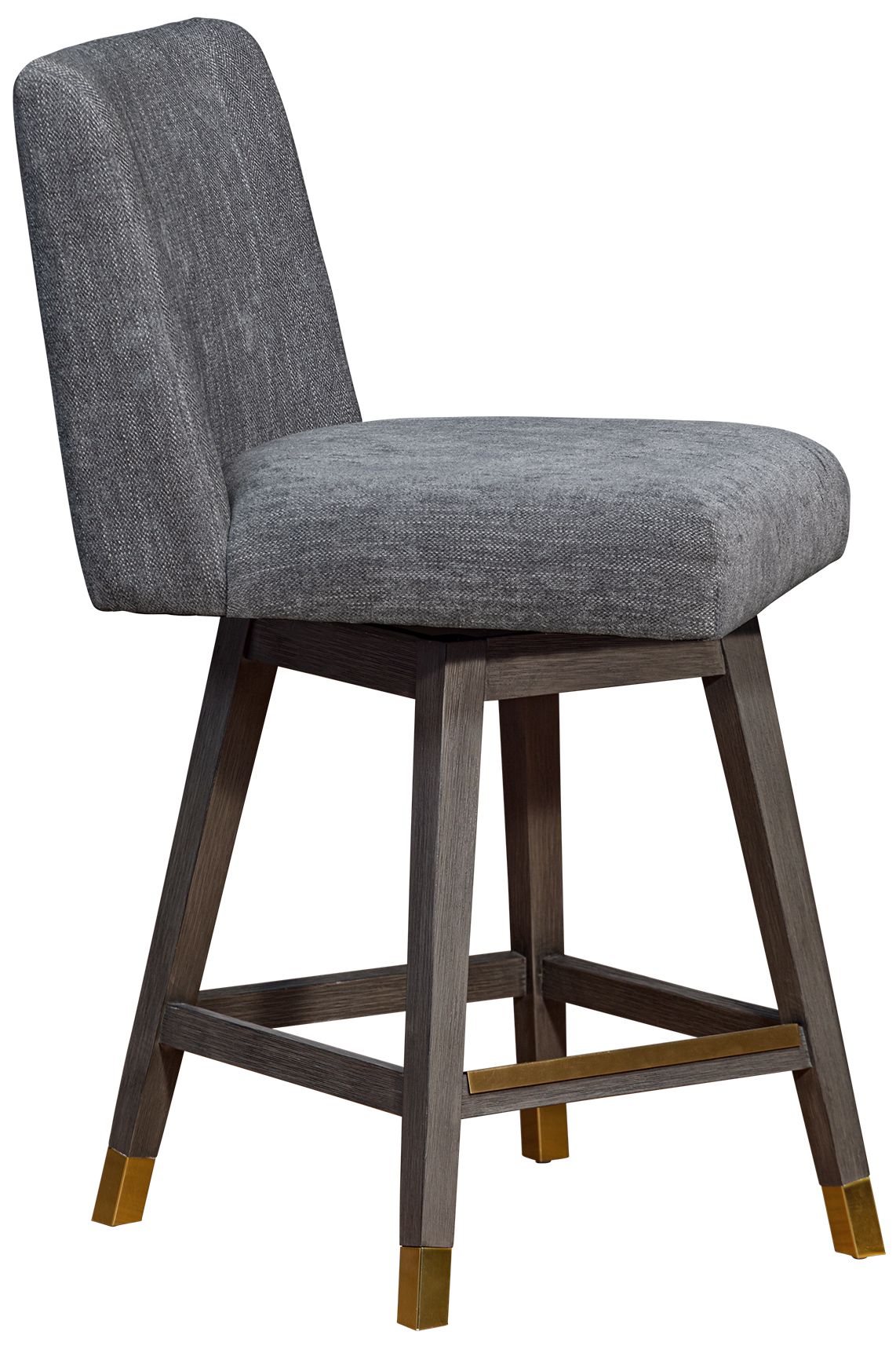 Image 3 Basila 26 in. Swivel Barstool in Grey Oak Finish with Grey Fabric more views