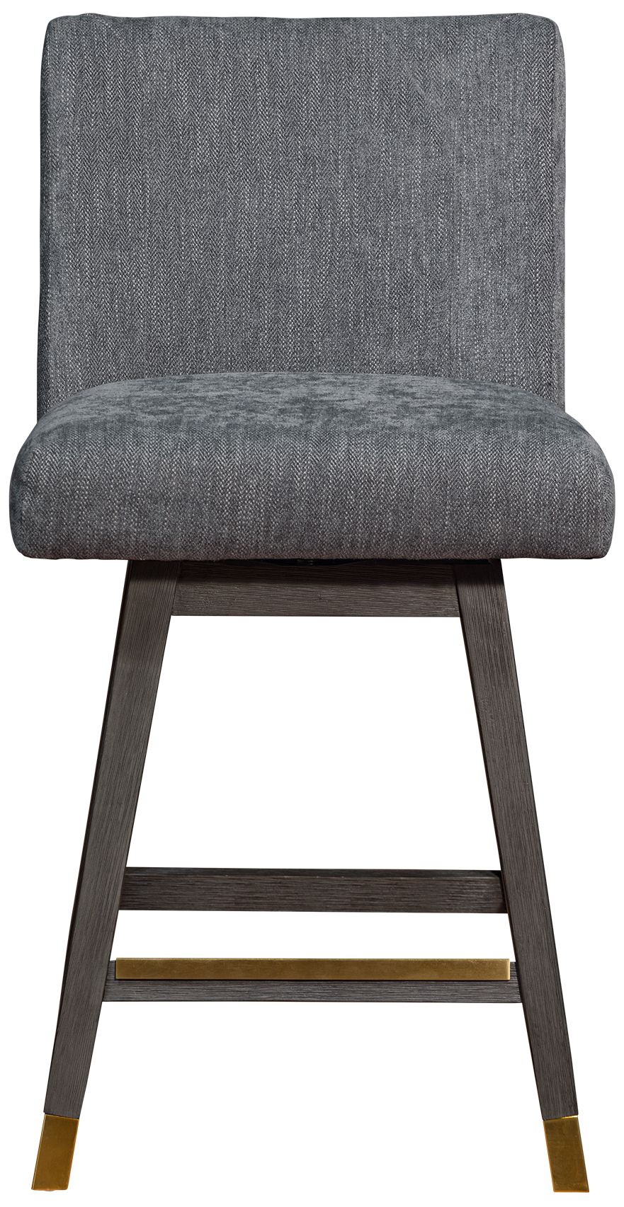 Image 4 Basila 26 in. Swivel Barstool in Grey Oak Finish with Grey Fabric more views