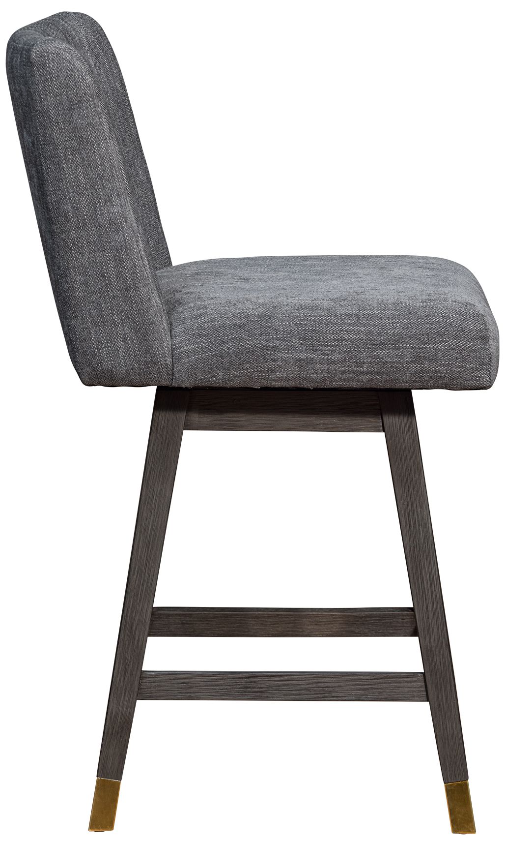 Image 5 Basila 26 in. Swivel Barstool in Grey Oak Finish with Grey Fabric more views
