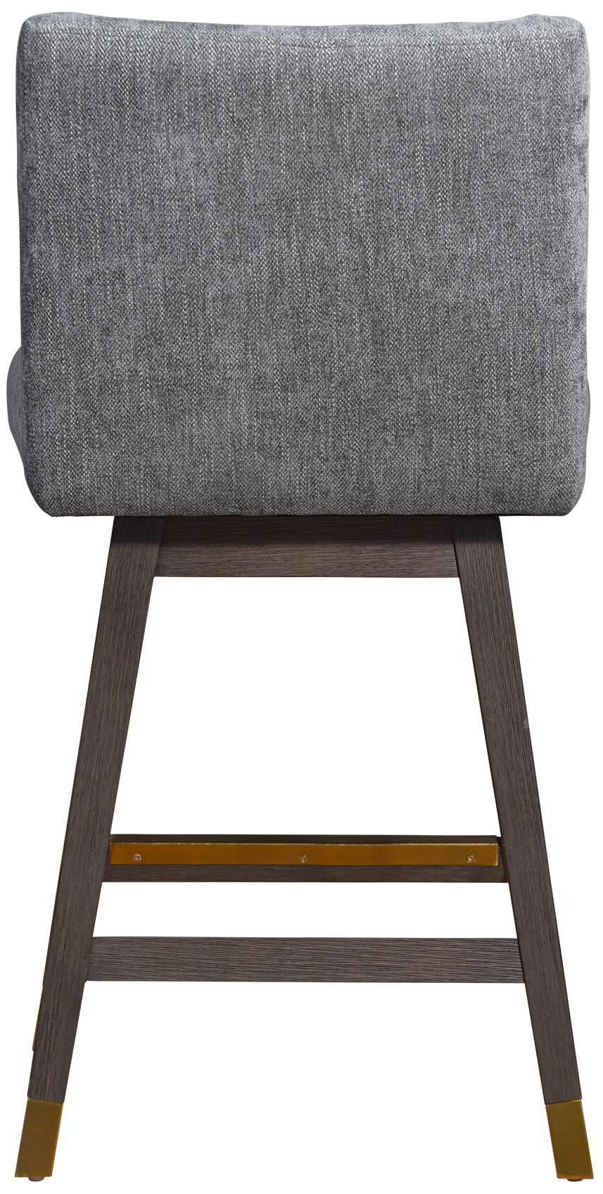 Image 6 Basila 26 in. Swivel Barstool in Grey Oak Finish with Grey Fabric more views