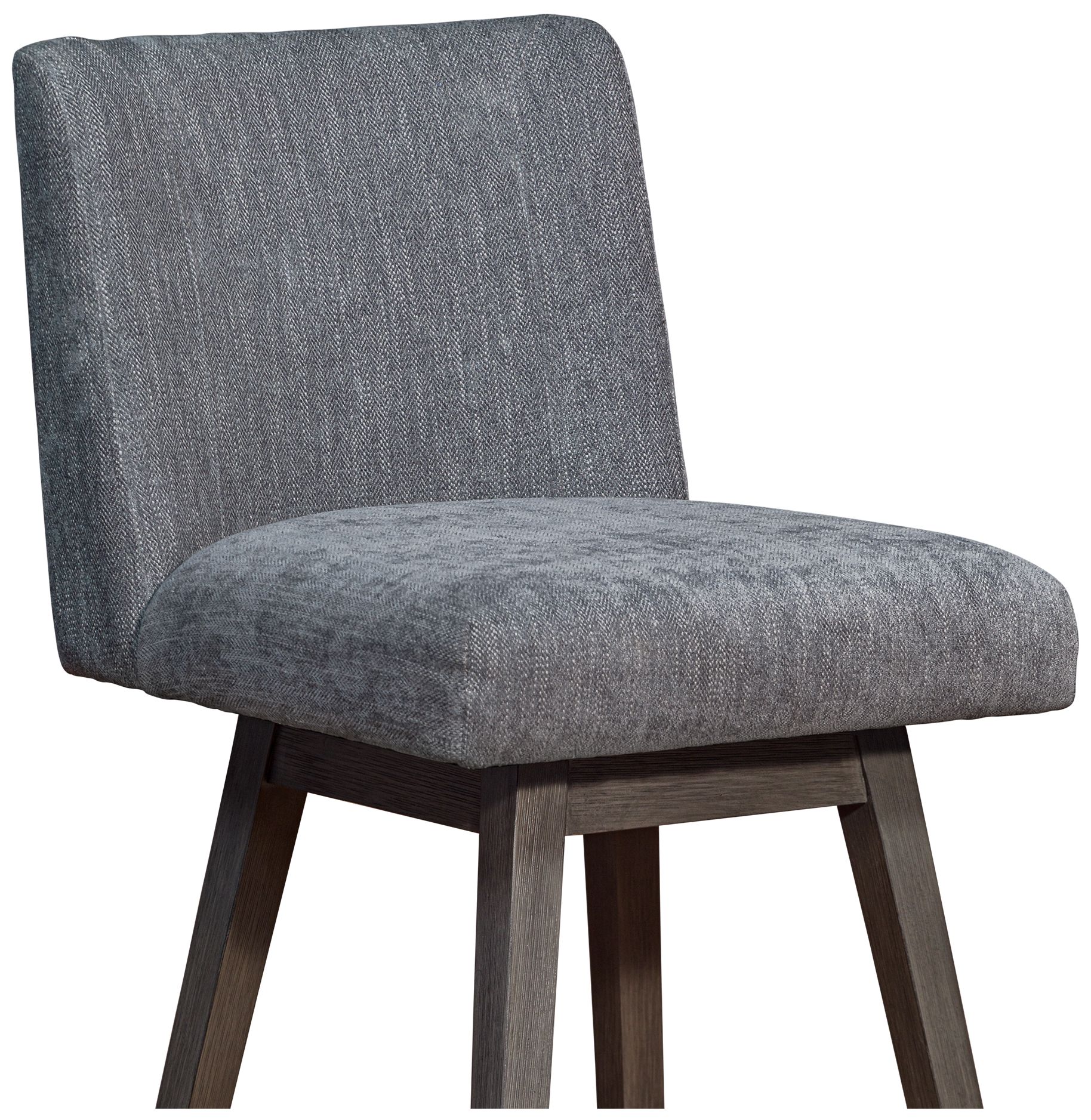 Image 7 Basila 26 in. Swivel Barstool in Grey Oak Finish with Grey Fabric more views