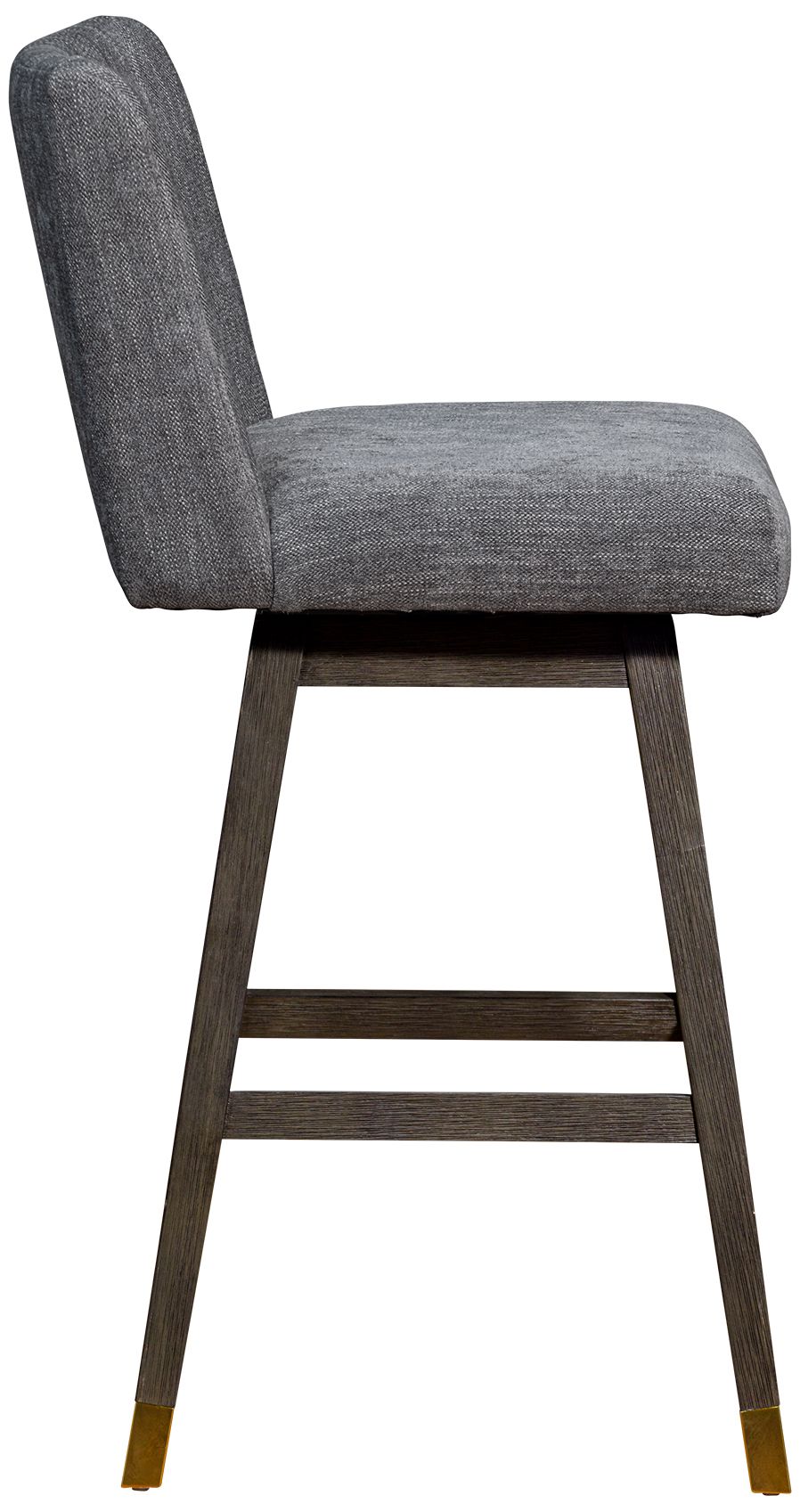 Image 4 Basila 30 in. Swivel Barstool in Grey Oak Finish with Grey Fabric more views