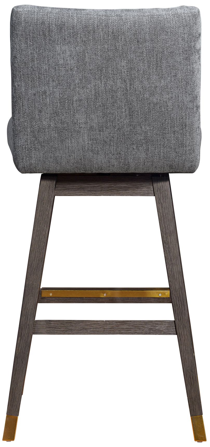 Image 5 Basila 30 in. Swivel Barstool in Grey Oak Finish with Grey Fabric more views