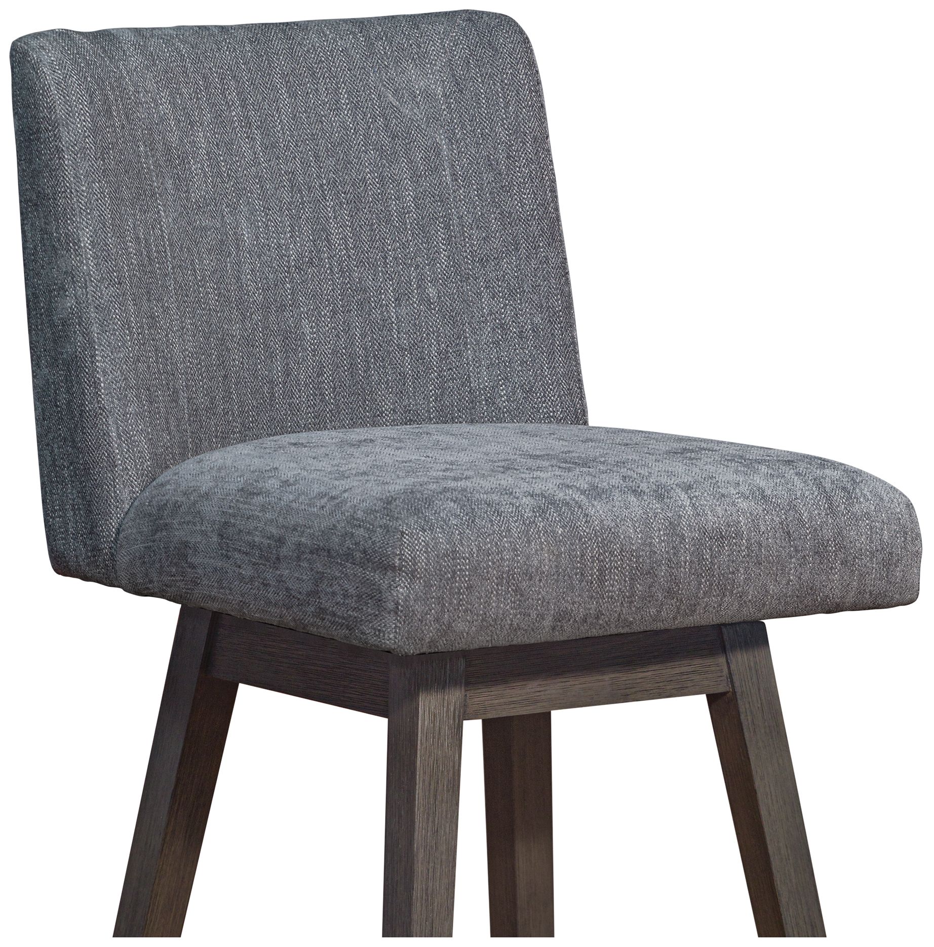 Image 6 Basila 30 in. Swivel Barstool in Grey Oak Finish with Grey Fabric more views