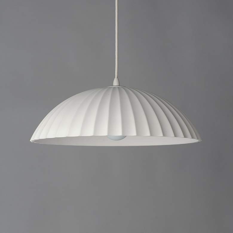 Image 3 Basilica 1-Light LED Pendant Chaulk White more views