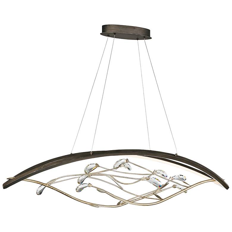 Image 2 Basilica 47 1/4 inchW Bronze LED Kitchen Island Light Chandelier