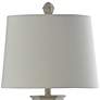 3_Basilica Sky 30" High White Fabric Shade and Grey Table Lamp more views
