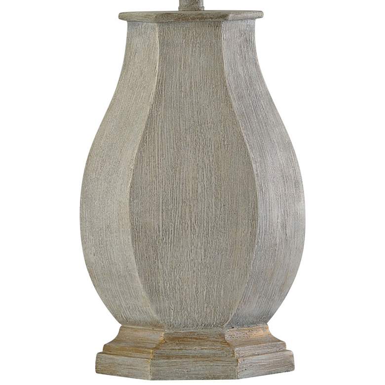 Image 4 Basilica Sky 30" High White Fabric Shade and Grey Table Lamp more views