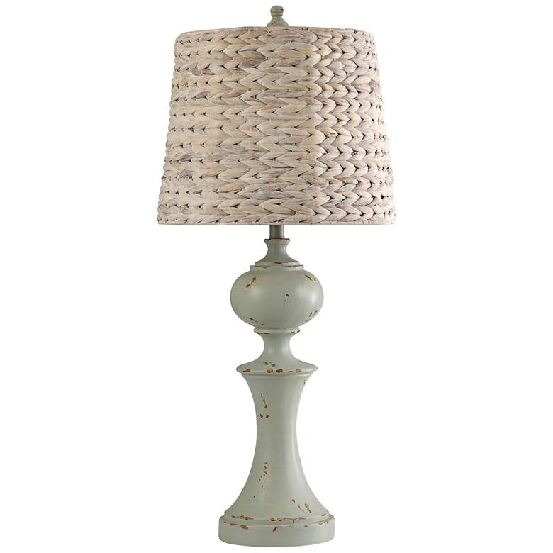 Image 1 Basilica Sky Table Lamp with Natural Woven Seagrass Shade
