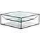 Basilio 42" Wide Modern Iron and Marble Coffee Table