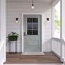 3_Basin 13" High Powder-Coated Black Outdoor Wall Light more views