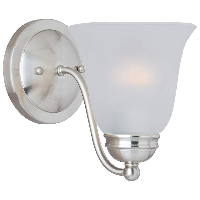 Image 1 Basix 1-Light 6 inch Wide Satin Nickel Wall Sconce