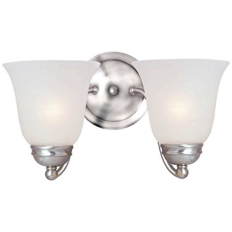 Image 1 Basix 2-Light 13.5" Wide Satin Nickel Wall Sconce