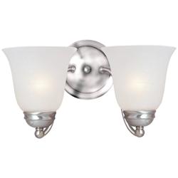 Basix 2-Light 13.5" Wide Satin Nickel Wall Sconce