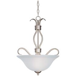 Basix 3-Light 17" Wide Satin Nickel Pendant Light
