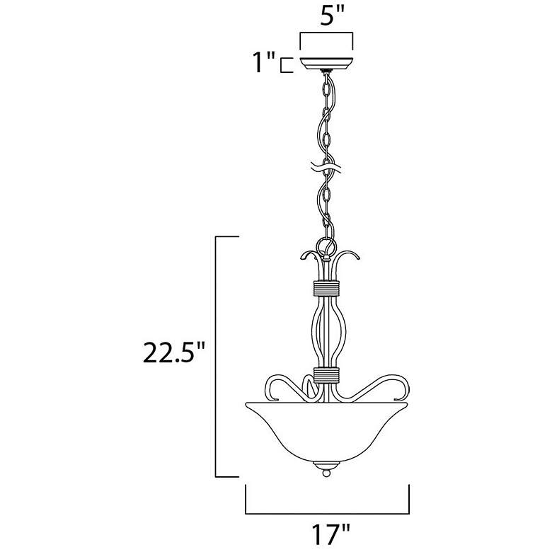Image 2 Basix 3-Light 17" Wide Satin Nickel Pendant Light more views