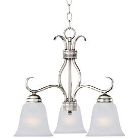 Image1 of Basix 3-Light 19" Wide Satin Nickel Chandelier