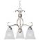 Basix 3-Light 19" Wide Satin Nickel Chandelier