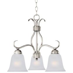 Basix 3-Light 19" Wide Satin Nickel Chandelier