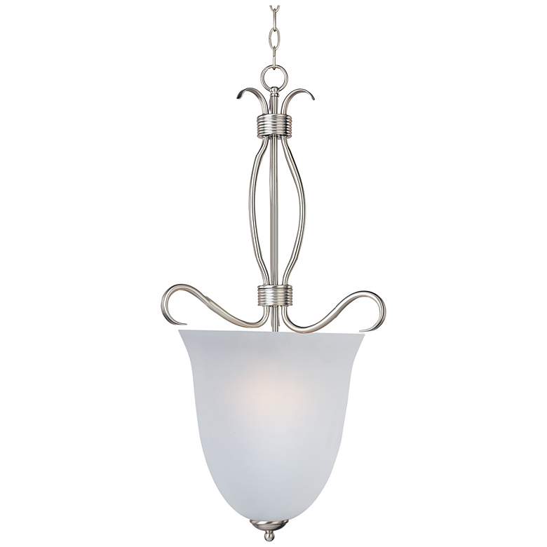 Image 1 Basix 4-Light 14" Wide Satin Nickel Pendant Light