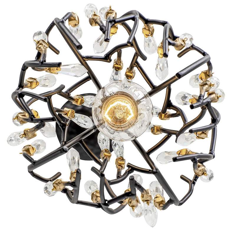 Image 3 Bask 1-Lt Crystal Mini Pendant - Matte Black/French Gold more views