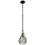 4_Bask 1-Lt Crystal Mini Pendant - Matte Black/French Gold more views