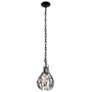 5_Bask 1-Lt Crystal Mini Pendant - Matte Black/French Gold more views