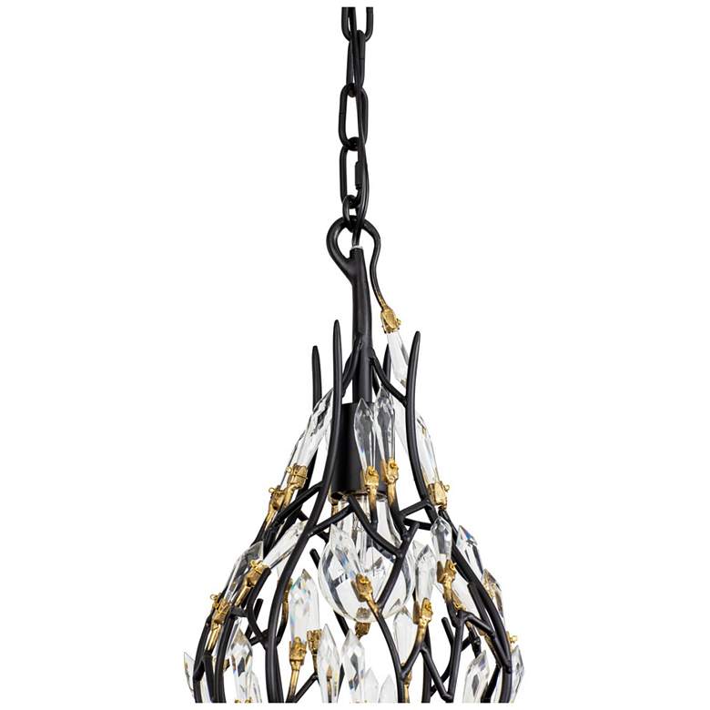 Image 6 Bask 1-Lt Crystal Mini Pendant - Matte Black/French Gold more views