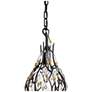 6_Bask 1-Lt Crystal Mini Pendant - Matte Black/French Gold more views