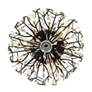 3_Bask 3-Lt Crystal Semi-Flush - Matte Black/French Gold more views