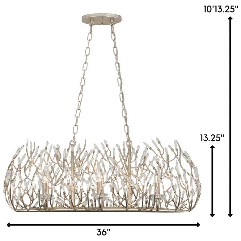 Image 5 Bask 36" Wide 6-Lt Crystal Linear Pendant more views
