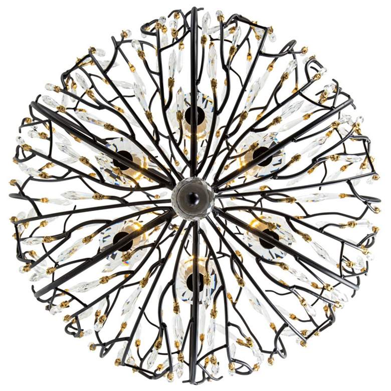 Image 3 Bask 6-Lt Crystal Pendant - Matte Black/French Gold more views