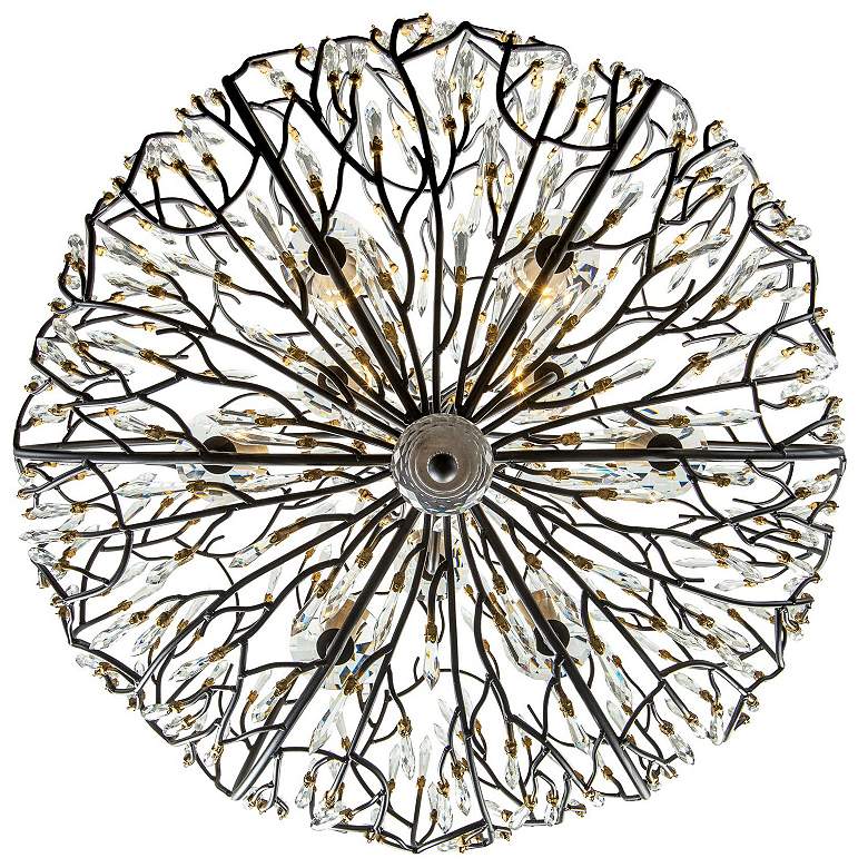 Image 3 Bask 9-Lt Crystal Pendant - Matte Black/French Gold more views