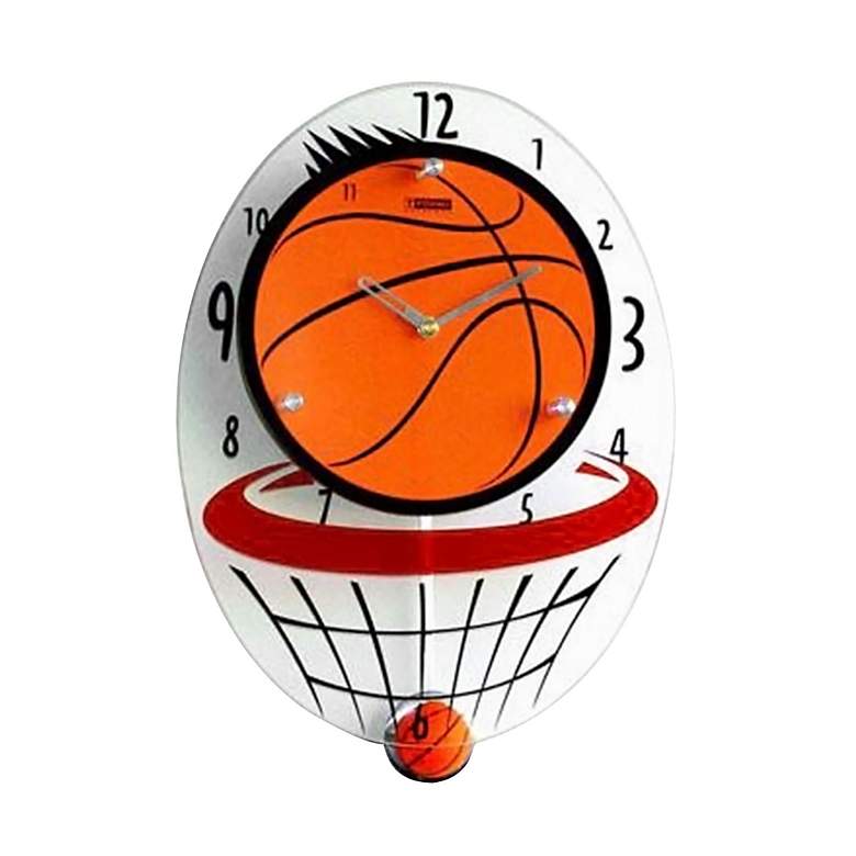 Image 1 Basketball Hoop 13 3/4 inch High Wall Clock
