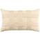 Basketweave Ivory 20"x12" Lumbar Indoor-Outdoor Pillow