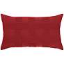 Basketweave Rouge 20"x12" Lumbar Indoor-Outdoor Pillow