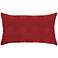 Basketweave Rouge 20"x12" Lumbar Indoor-Outdoor Pillow