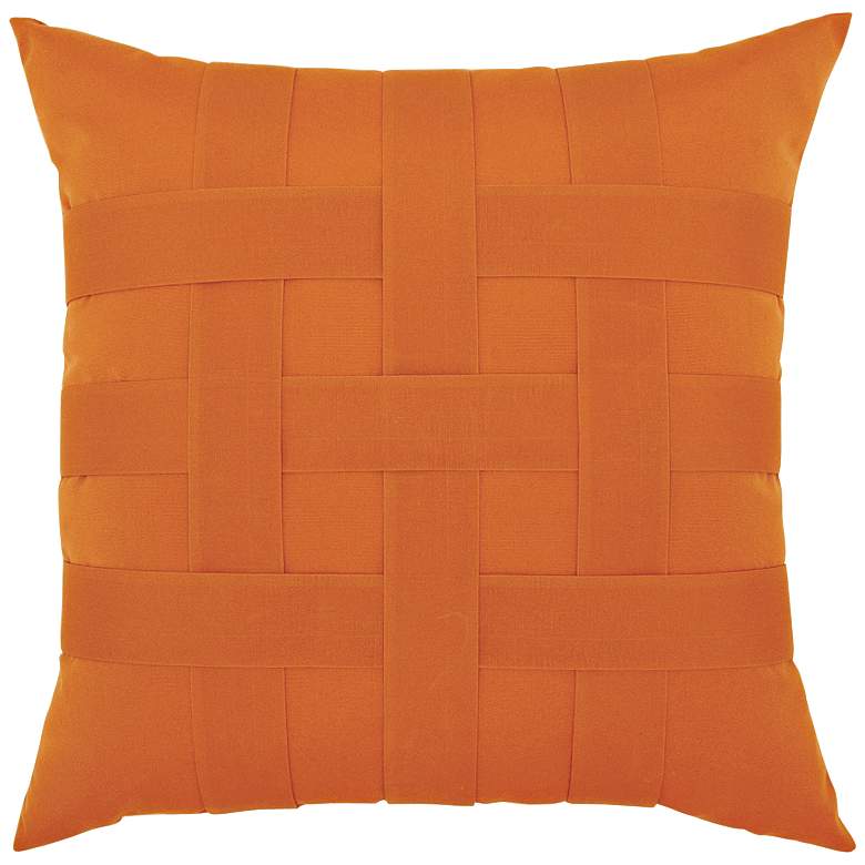 Basketweave Tuscan 20 inch Square Indoor-Outdoor Pillow