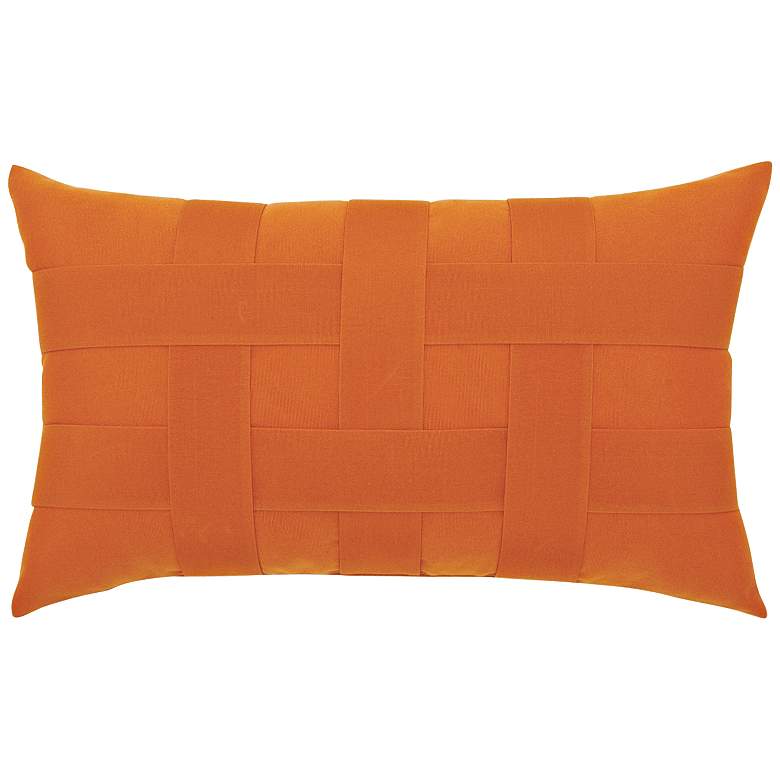 Image 1 Basketweave Tuscan 20 inchx12 inch Lumbar Indoor-Outdoor Pillow