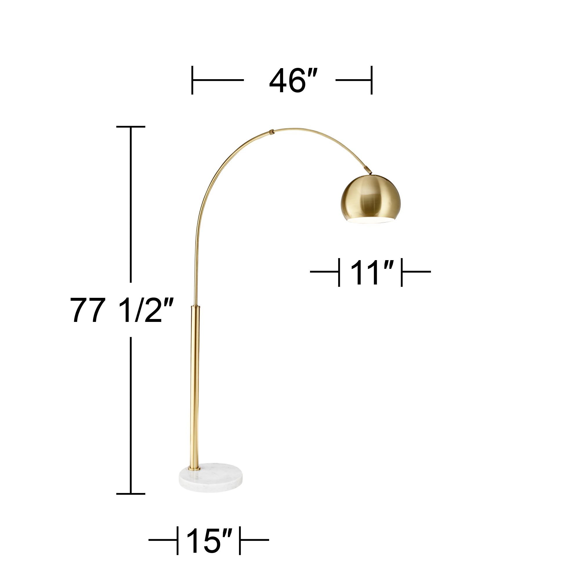 basque arc floor lamp