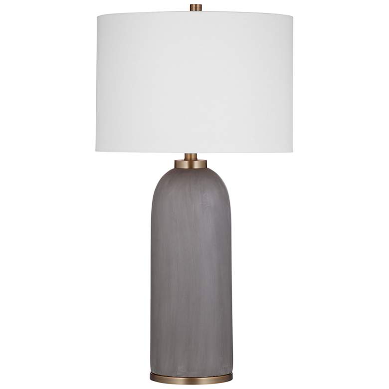 Image 2 Bassatt Azalea 28" High Modern Gray Cement Table Lamp