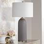 1_Bassatt Azalea 28" High Modern Gray Cement Table Lamp
